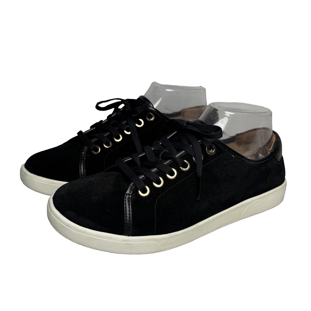 Vionic Brinley Fashion Sneakers Womens Size 7 Black Suede Lace Up Arch Support